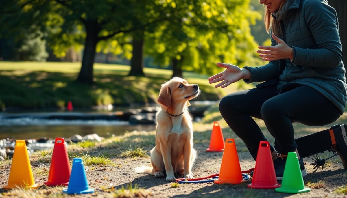 Puppy training near distractions