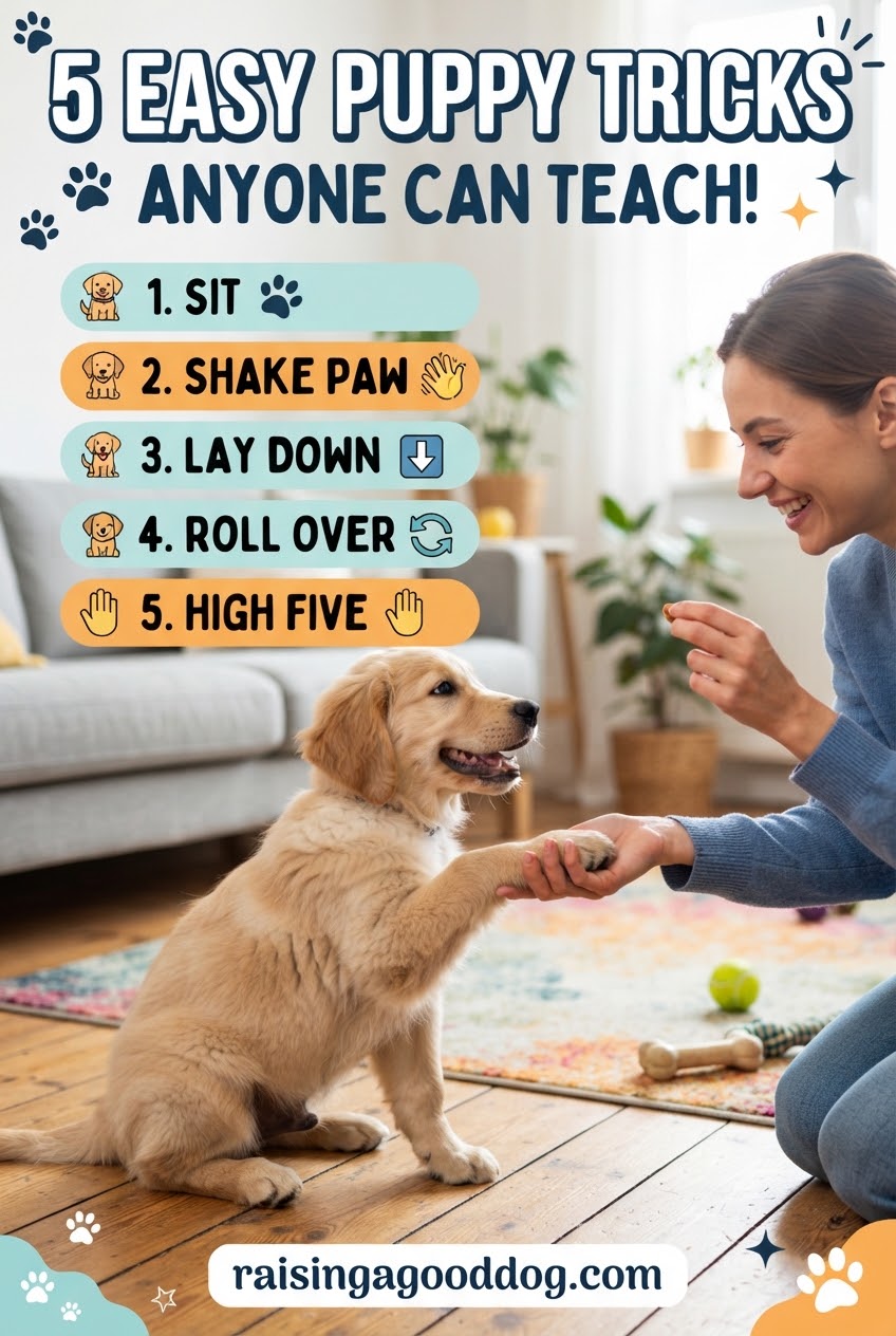 5 Easy Puppy Tricks Anyone Can Teach