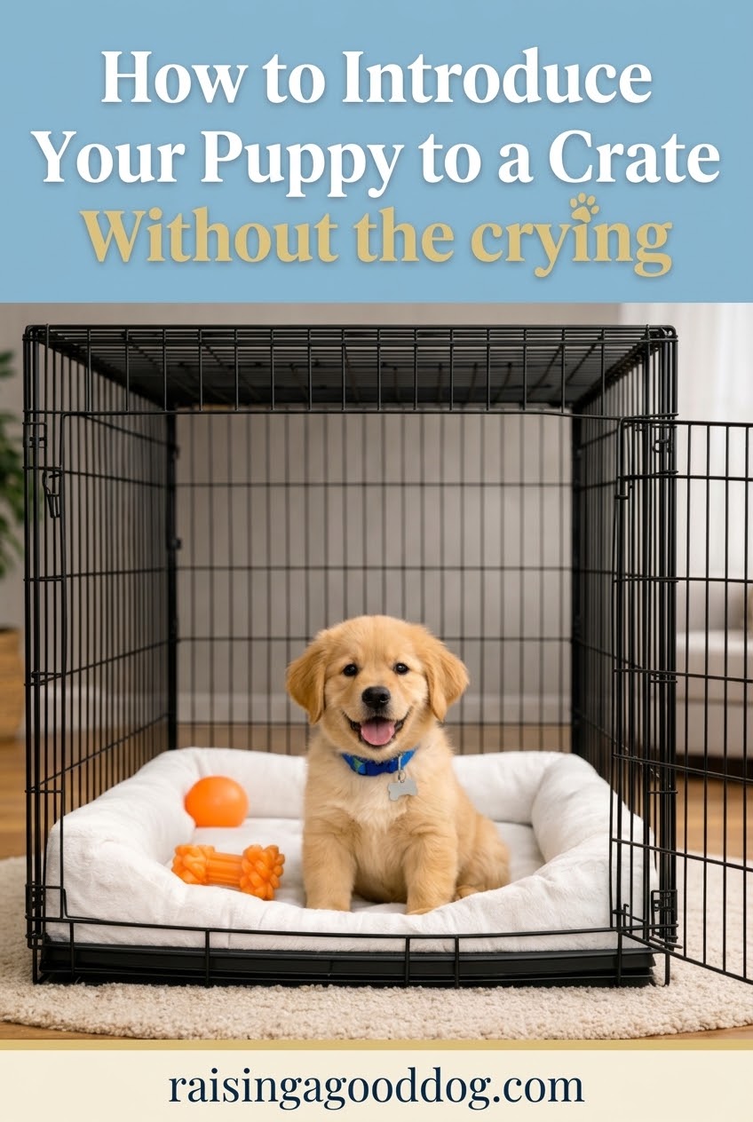 How to Introduce Your Puppy to a Crate Without the Crying