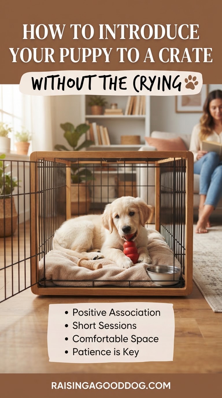 How to Introduce Your Puppy to a Crate Without the Crying