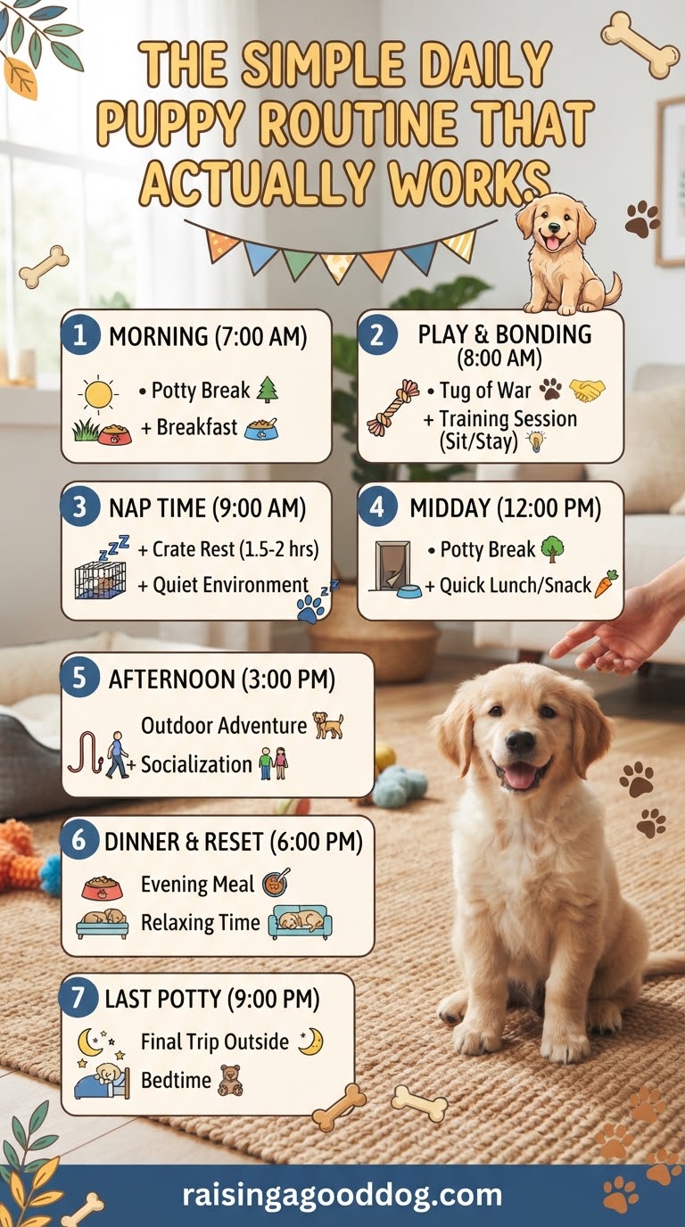 The Simple Daily Puppy Routine That Actually Works