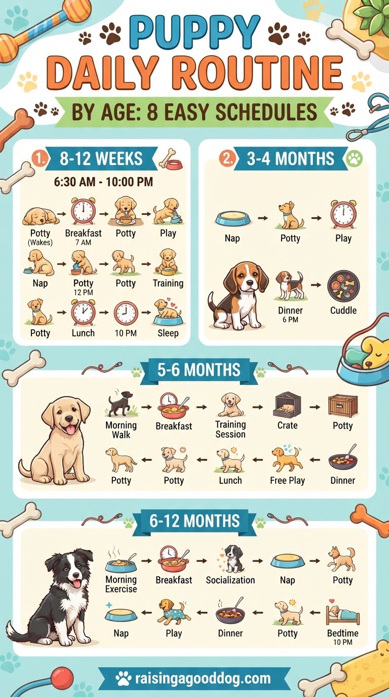 Puppy Daily Routine by Age: 8 Easy Schedules