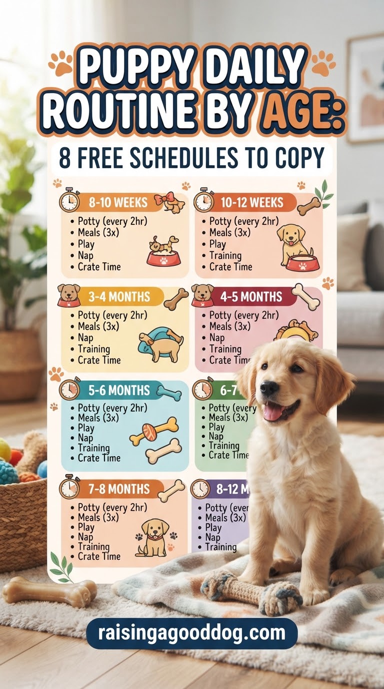Puppy Daily Routine By Age: 8 Free Schedules To Copy