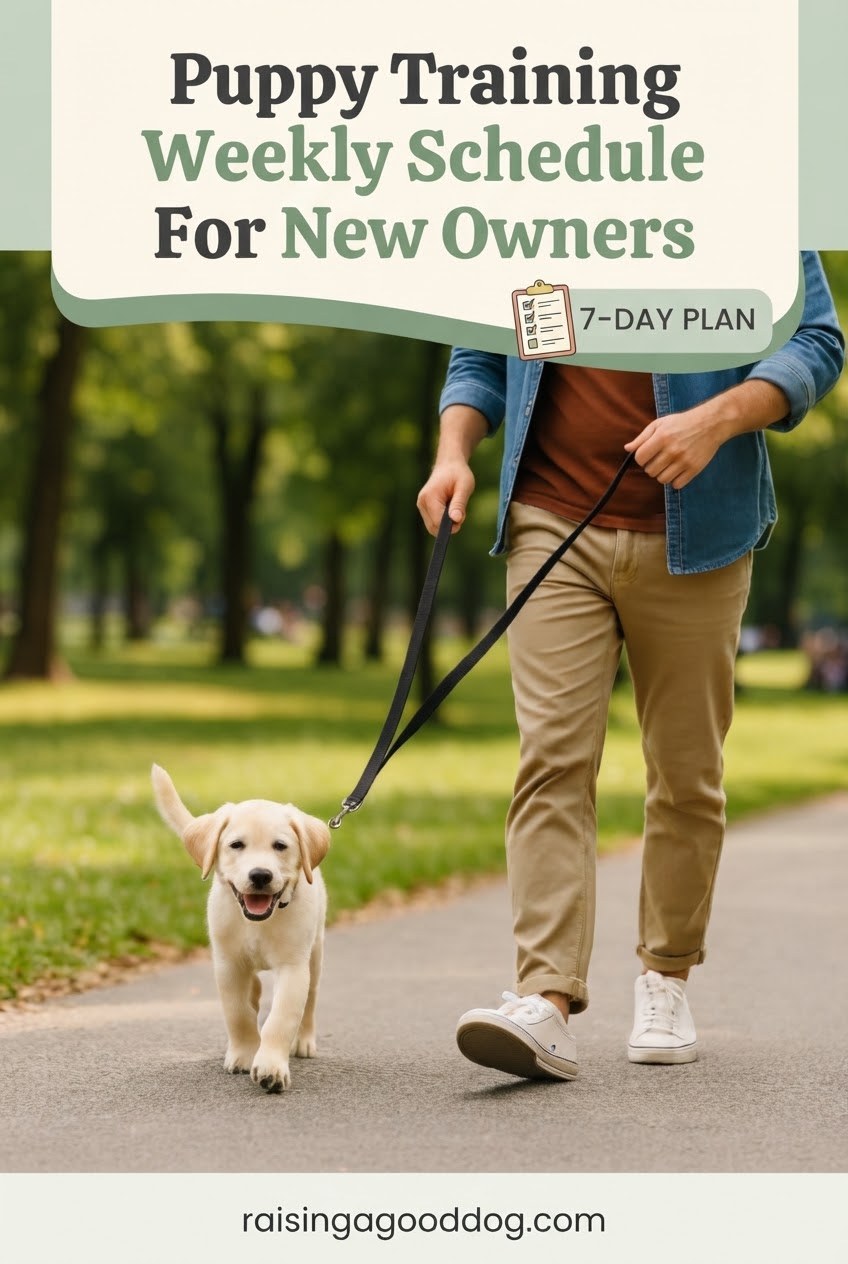 Puppy Training Weekly Schedule For New Owners