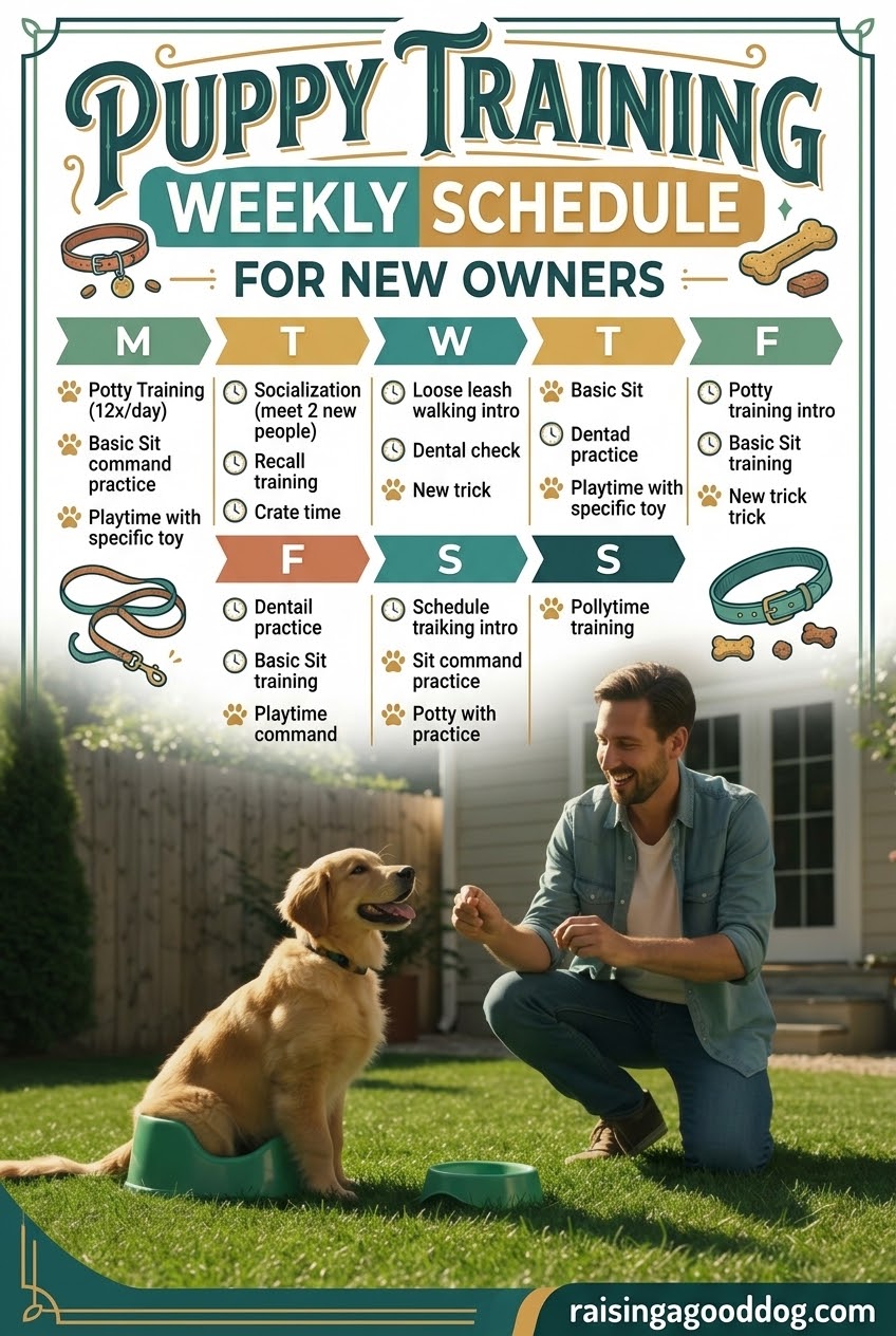 Puppy Training Weekly Schedule For New Owners