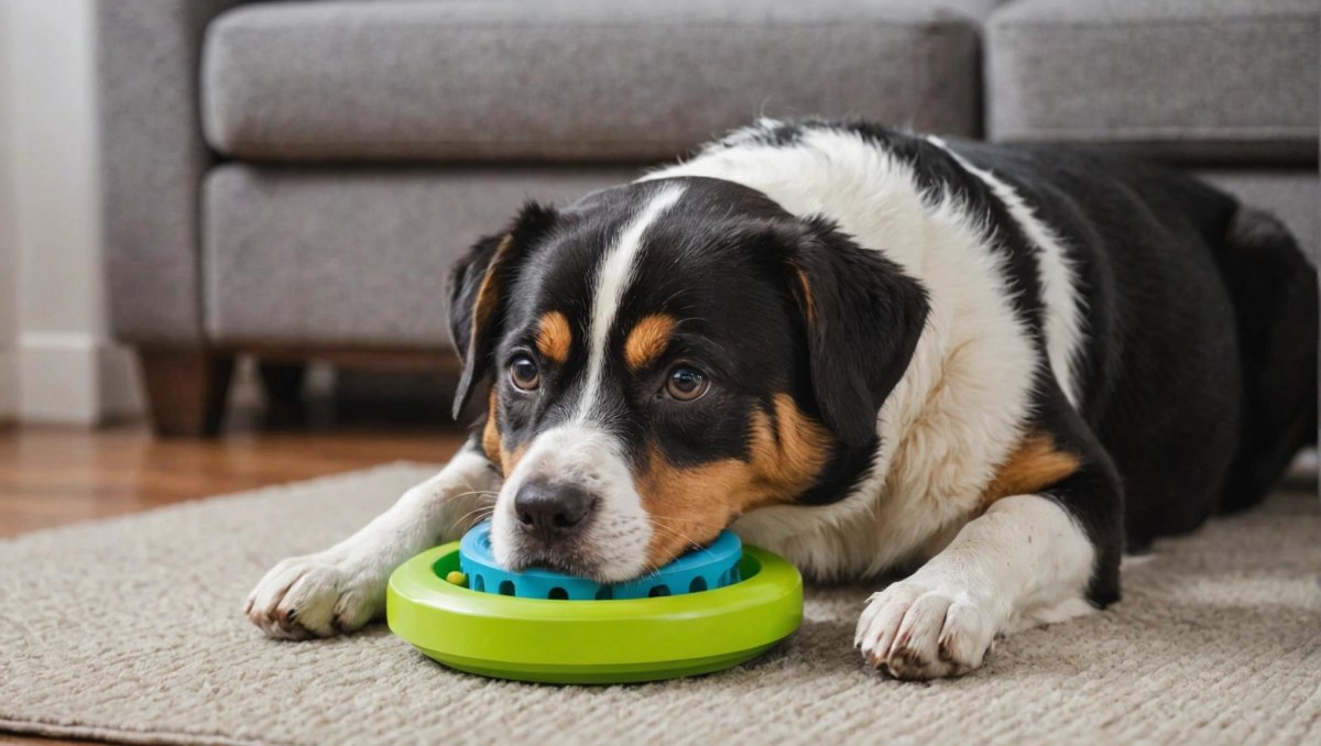 Dog relaxing indoors
